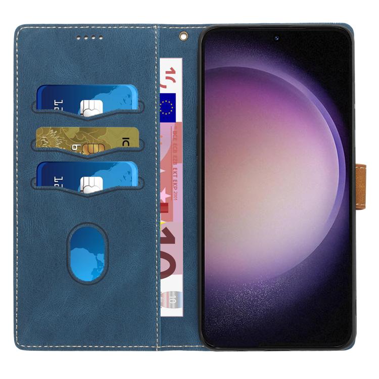 For iPhone Air Grid Stitching Leather Phone Case with Lanyard(Blue) - iPhone Air Cases by buy2fix | Online Shopping UK | buy2fix