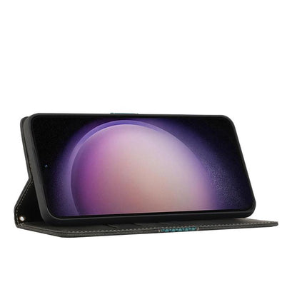 For iPhone Air Grid Stitching Leather Phone Case with Lanyard(Black) - iPhone Air Cases by buy2fix | Online Shopping UK | buy2fix