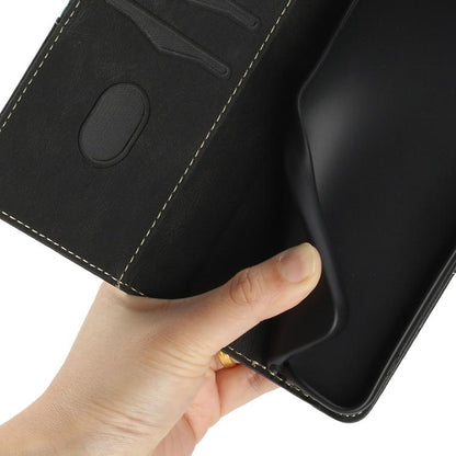 For iPhone Air Grid Stitching Leather Phone Case with Lanyard(Black) - iPhone Air Cases by buy2fix | Online Shopping UK | buy2fix