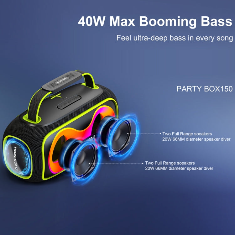 HOPESTAR Party Box 150 40W Outdoor Portable IPX5 Waterproof Bluetooth Speaker(Grey) - Waterproof Speaker by HOPESTAR | Online Shopping UK | buy2fix