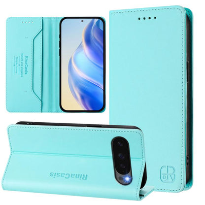 For Google Pixel 10 Pro XL RC01 Dual-Folded Magnetic Suction RFID Leather Phone Case(Mint Green) - Google Cases by buy2fix | Online Shopping UK | buy2fix