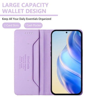For Google Pixel 10 Pro XL RC01 Dual-Folded Magnetic Suction RFID Leather Phone Case(Light Purple) - Google Cases by buy2fix | Online Shopping UK | buy2fix