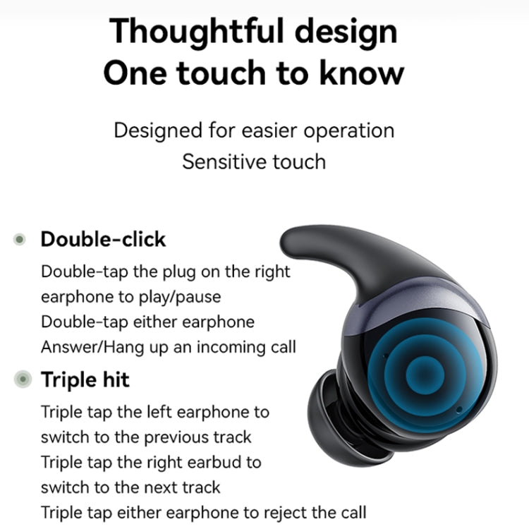 Yesido TWS30 ANC Active Noise Reduction TWS Bluetooth Earphone(Black) - TWS Earphone by Yesido | Online Shopping UK | buy2fix