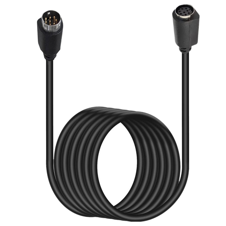 90 Degree mini DIN 8 Pin TV Audio Adapter Cable S-Video TV Box Cable, Length:1.8m(Black) - Cables by buy2fix | Online Shopping UK | buy2fix