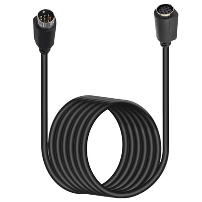 90 Degree mini DIN 8 Pin TV Audio Adapter Cable S-Video TV Box Cable, Length:1.8m(Black) - Cables by buy2fix | Online Shopping UK | buy2fix