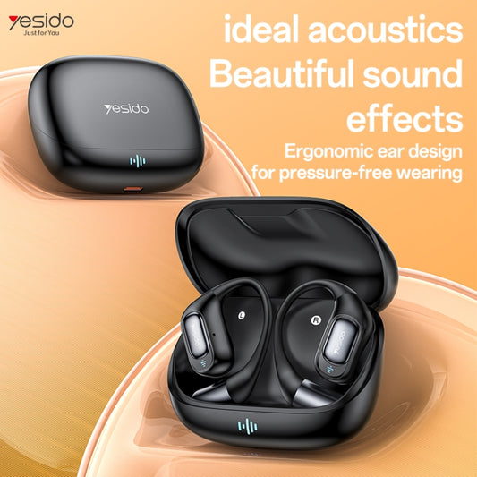 Yesido YSP23 Open Ear ANC and ENC Dual Noise Reduction OWS Bluetooth Earphone(Black) - Bluetooth Earphone by Yesido | Online Shopping UK | buy2fix
