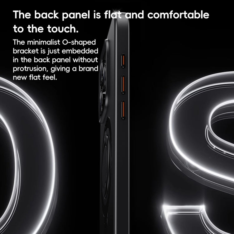 For iPhone 15 Pro Max Carbon Fiber MagSafe Phone Case with 360 Degree Rotating Holder(Black Blue) - iPhone 15 Pro Max Cases by buy2fix | Online Shopping UK | buy2fix