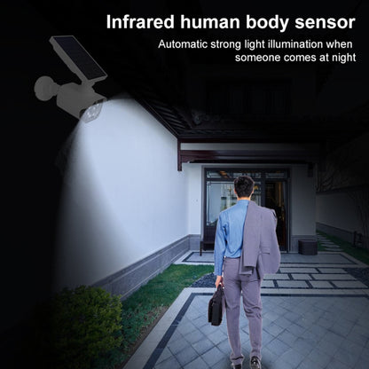 Human Body Sensing Simulation Surveillance Camera Solar Wall Light(White) - Simulated Cameras by buy2fix | Online Shopping UK | buy2fix
