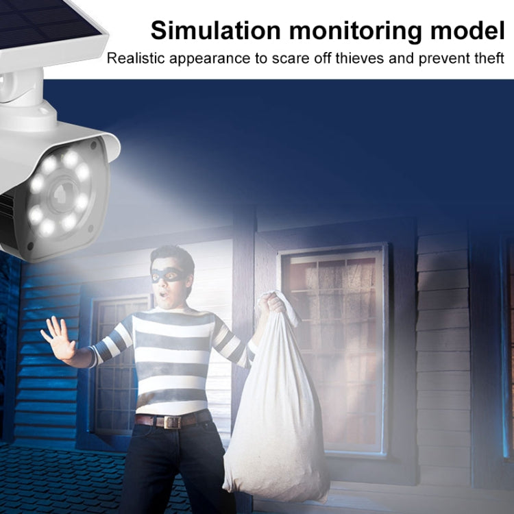 Human Body Sensing Simulation Surveillance Camera Solar Wall Light(White) - Simulated Cameras by buy2fix | Online Shopping UK | buy2fix