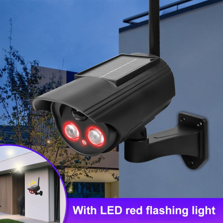 Automatic Rotation Human Body Sensing Simulation Surveillance Camera Solar Wall Light(Black) - Simulated Cameras by buy2fix | Online Shopping UK | buy2fix