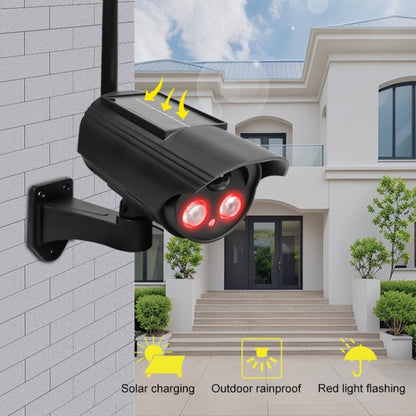 Automatic Rotation Human Body Sensing Simulation Surveillance Camera Solar Wall Light(Black) - Simulated Cameras by buy2fix | Online Shopping UK | buy2fix