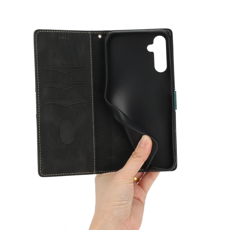 For Samsung Galaxy S25 5G Grid Stitching Leather Phone Case with Lanyard(Black) by buy2fix