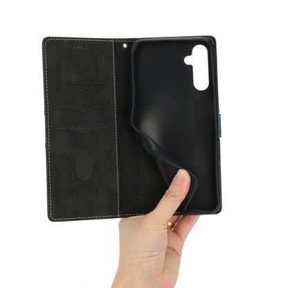 For Samsung Galaxy S25 5G Grid Stitching Leather Phone Case with Lanyard(Black) by buy2fix
