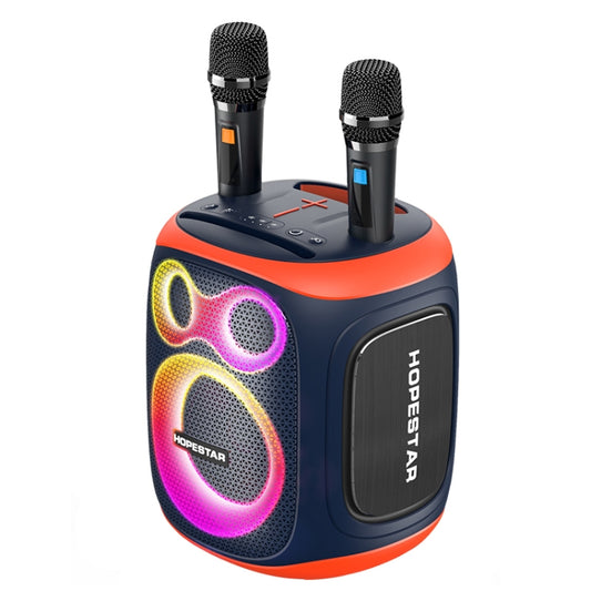 HOPESTAR PARTY130 Outdoor Dual Mic Long Endurance Bluetooth Speaker(Blue) - Waterproof Speaker by HOPESTAR | Online Shopping UK | buy2fix