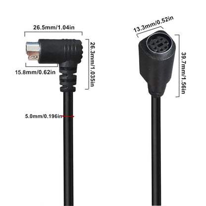 Mini DIN 7 Pin Core Audio / Video Cable, Length:1.8m(Male to Female Elbow) - Cables by buy2fix | Online Shopping UK | buy2fix