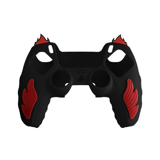 For Sony PS5 Flame Silicone Gamepad Protective Case(Black) - Cases by buy2fix | Online Shopping UK | buy2fix