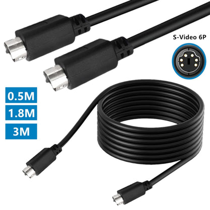 Mini DIN 6 Pin Core Extension Cable, Length:1.8m(Male to Male Straight) - Cables by buy2fix | Online Shopping UK | buy2fix