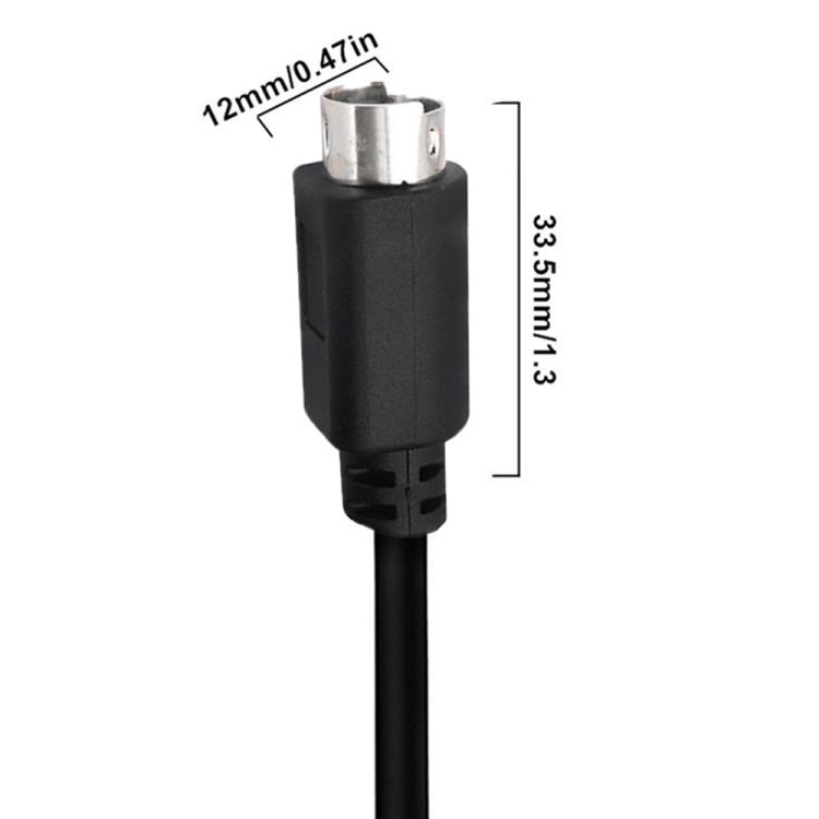 Mini DIN 6 Pin Core Extension Cable, Length:3m(Male to Male Straight) - Cables by buy2fix | Online Shopping UK | buy2fix