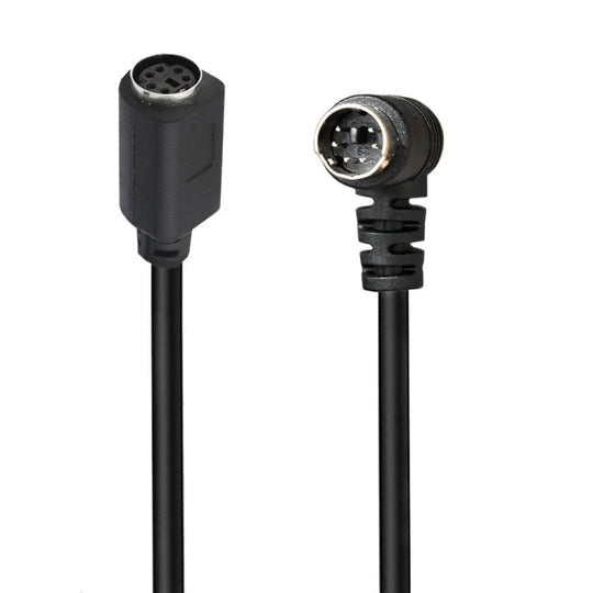 Mini DIN 6 Pin Core Extension Cable, Length:1.8m(Male to Female Elbow)