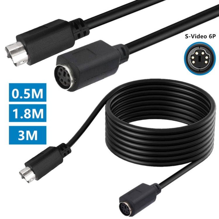 Mini DIN 6 Pin Core Extension Cable, Length:1.8m(Male to Female Straight) - Cables by buy2fix | Online Shopping UK | buy2fix