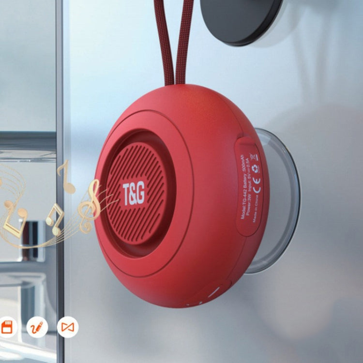 T&G TG-442 TWS Portable Mini Wireless Bluetooth Speaker with Suction Cup(Blue) - Mini Speaker by T&G | Online Shopping UK | buy2fix