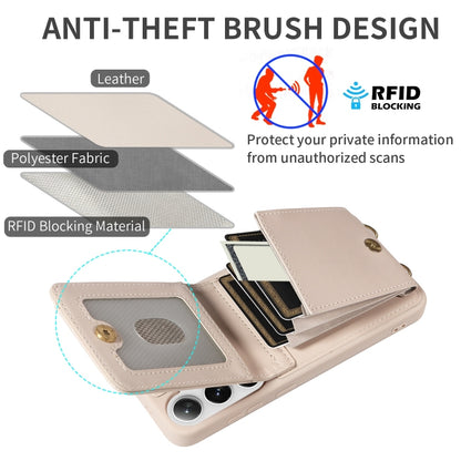 For Samsung Galaxy S25+ 5G Crossbody Lanyard Zipper Wallet Leather Phone Case(Beige) by buy2fix
