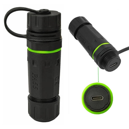 10Gpbs IP68 Waterproof Single Port Type-C Female to Female Straight Coupler Adapter With Protective Cover - Network Hubs by buy2fix | Online Shopping UK | buy2fix