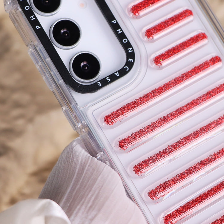 For Samsung Galaxy S25+ 5G Capsule Glitter TPU Hybrid PC Airbag Phone Case(Blue) by buy2fix