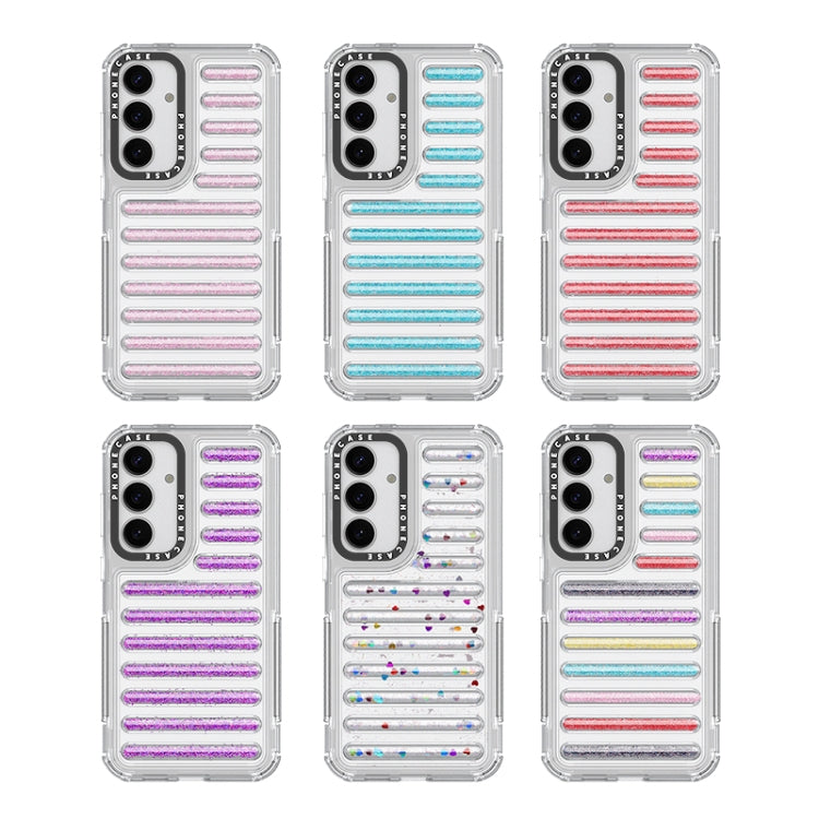 For Samsung Galaxy S25 Ultra 5G Capsule Glitter TPU Hybrid PC Airbag Phone Case(Purple) by buy2fix