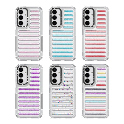 For Samsung Galaxy S25 Ultra 5G Capsule Glitter TPU Hybrid PC Airbag Phone Case(Purple) by buy2fix