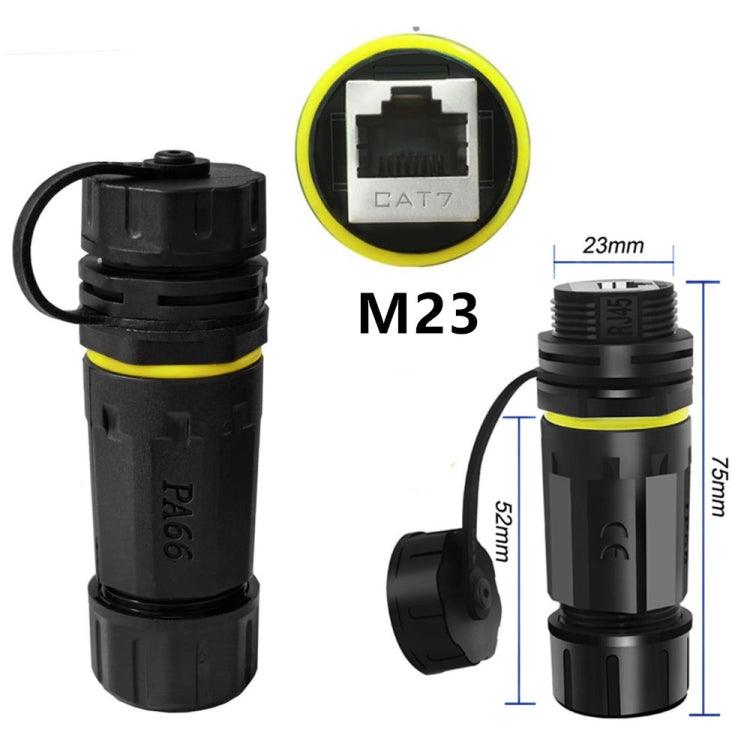 Single Port Straight Cat7 RJ45 Shielded Pure Copper Ethernet Coupler Waterproof LAN Connector - Network Hubs by buy2fix | Online Shopping UK | buy2fix