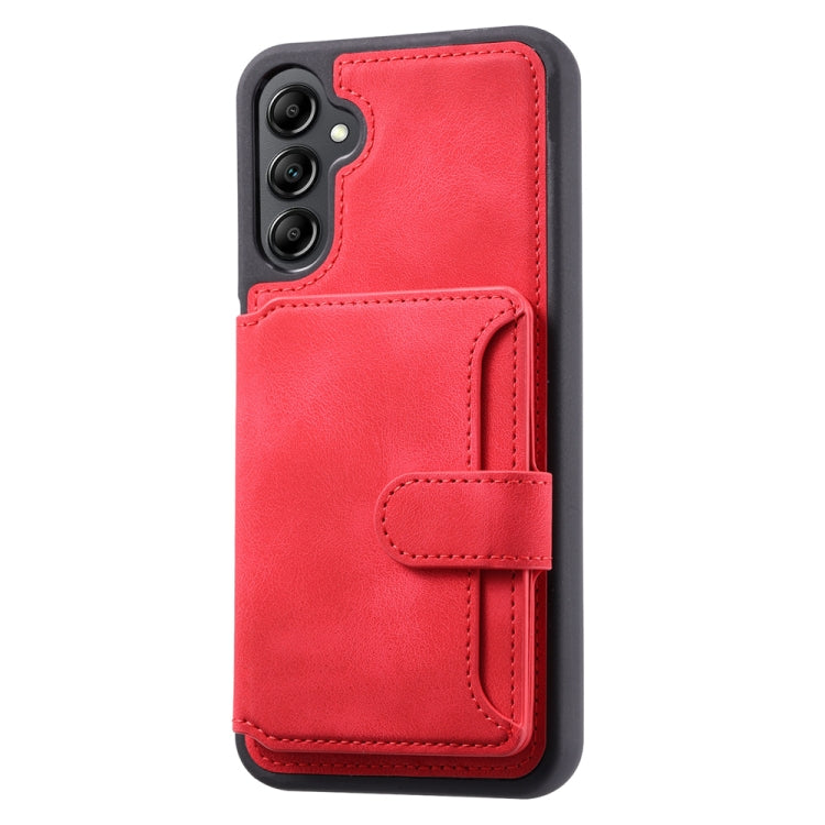 For Samsung Galaxy S25+ 5G Skin Feel Dream RFID Anti-theft PU Card Bag Phone Case(Red) by buy2fix