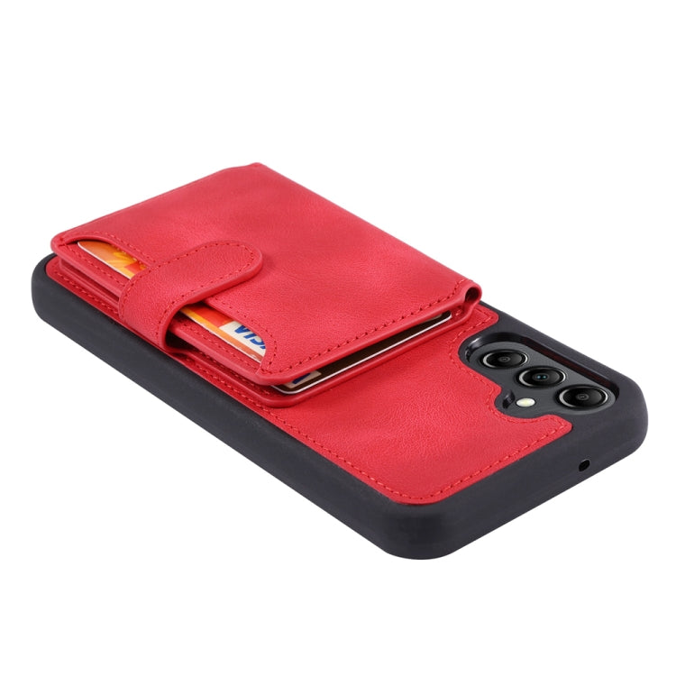 For Samsung Galaxy S25+ 5G Skin Feel Dream RFID Anti-theft PU Card Bag Phone Case(Red) by buy2fix