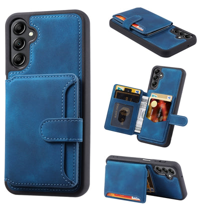 For Samsung Galaxy S25+ 5G Skin Feel Dream RFID Anti-theft PU Card Bag Phone Case(Peacock Blue) by buy2fix