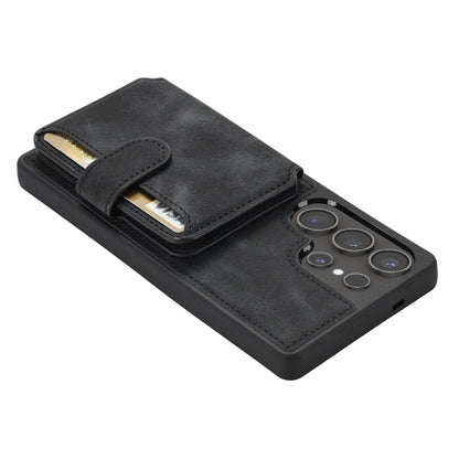 For Samsung Galaxy S25 Ultra 5G Skin Feel Dream RFID Anti-theft PU Card Bag Phone Case(Black) by buy2fix