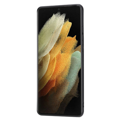 For Samsung Galaxy S25 Ultra 5G Calfskin Card Slot TPU Hybrid PU Phone Case(Brown) by buy2fix