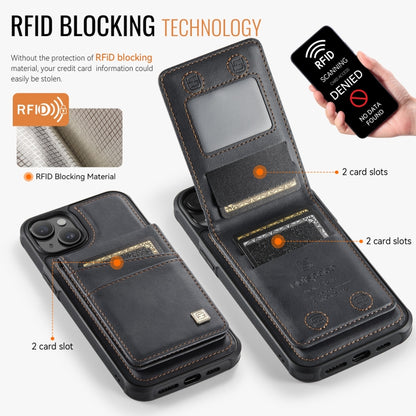 For iPhone 14 AutSpace A12 MagSafe Magnetic RFID Card Bag Phone Case(Black) - iPhone 14 Cases by AutSpace | Online Shopping UK | buy2fix