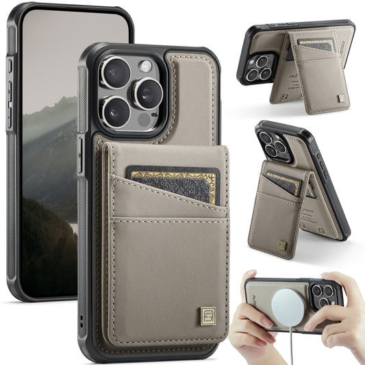For iPhone 12 / 12 Pro AutSpace A12 MagSafe Magnetic RFID Card Bag Phone Case(Khaki) - iPhone 12 / 12 Pro Cases by AutSpace | Online Shopping UK | buy2fix