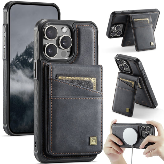 For iPhone 12 / 12 Pro AutSpace A12 MagSafe Magnetic RFID Card Bag Phone Case(Black) - iPhone 12 / 12 Pro Cases by AutSpace | Online Shopping UK | buy2fix
