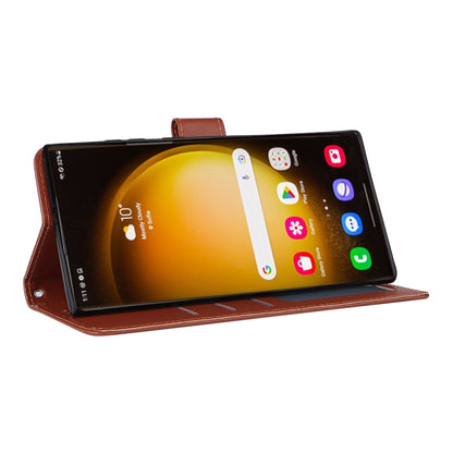 For Samsung Galaxy S25 Ultra 5G 3-Card Slots Multifunctional Leather Phone Case(Brown) by buy2fix