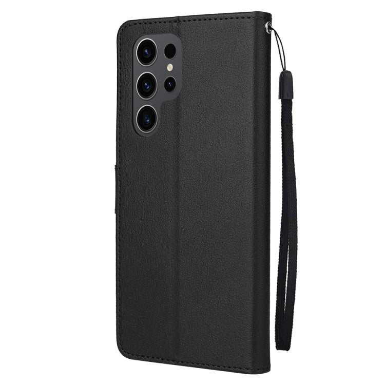 For Samsung Galaxy S25 Ultra 5G 3-Card Slots Multifunctional Leather Phone Case(Black) by buy2fix