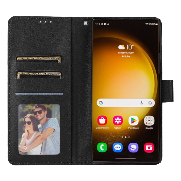 For Samsung Galaxy S25 Ultra 5G 3-Card Slots Multifunctional Leather Phone Case(Black) by buy2fix