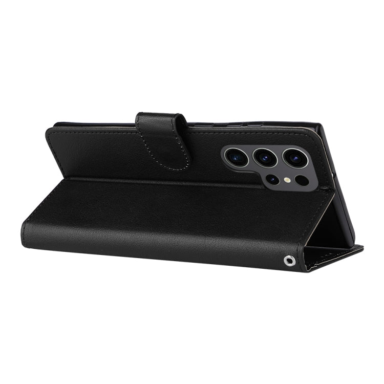 For Samsung Galaxy S25 Ultra 5G 3-Card Slots Multifunctional Leather Phone Case(Black) by buy2fix