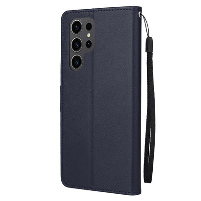 For Samsung Galaxy S25 Ultra 5G 3-Card Slots Multifunctional Leather Phone Case(Blue) by buy2fix