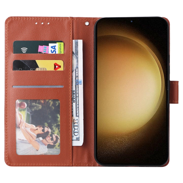 For Samsung Galaxy S25+ 5G 3-Card Slots Multifunctional Leather Phone Case(Brown) by buy2fix