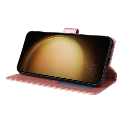 For Samsung Galaxy S25+ 5G 3-Card Slots Multifunctional Leather Phone Case(Rose Gold) by buy2fix