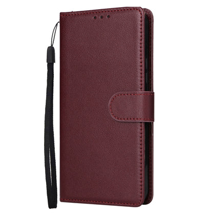 For Samsung Galaxy S25+ 5G 3-Card Slots Multifunctional Leather Phone Case(Wine Red) by buy2fix