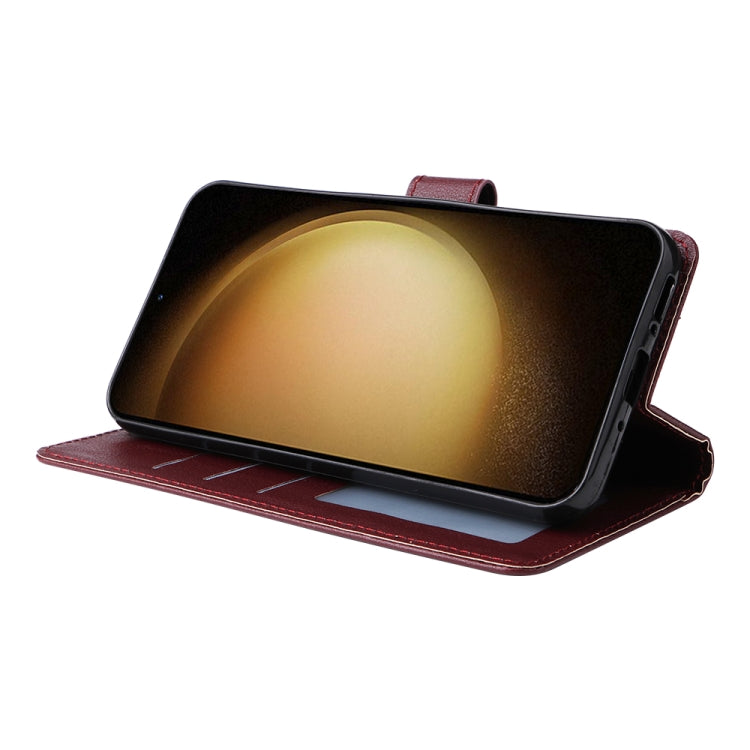 For Samsung Galaxy S25+ 5G 3-Card Slots Multifunctional Leather Phone Case(Wine Red) by buy2fix