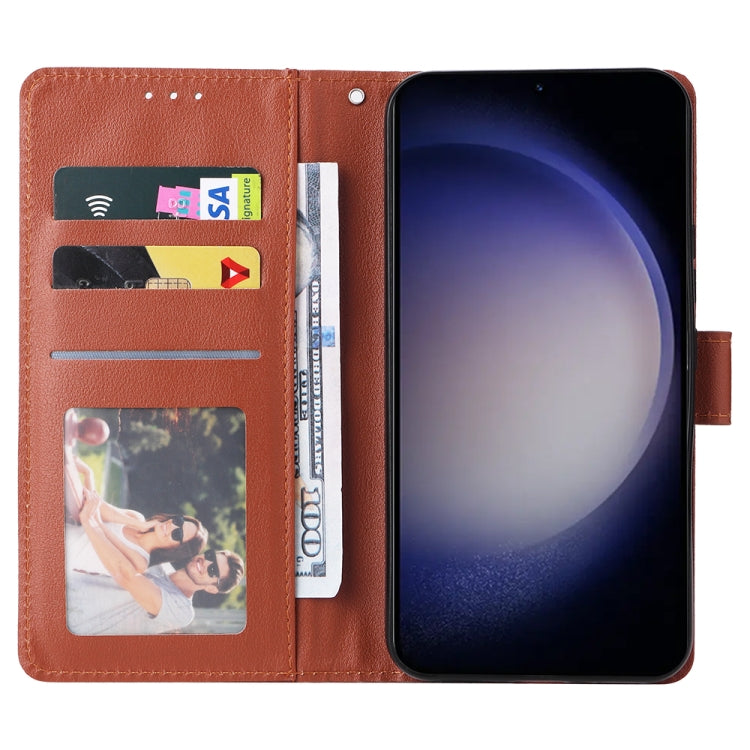 For Samsung Galaxy S25 5G 3-Card Slots Multifunctional Leather Phone Case(Brown) by buy2fix