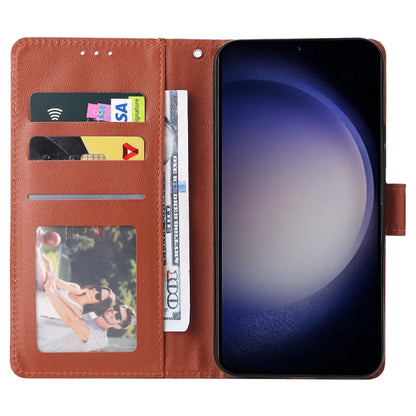 For Samsung Galaxy S25 5G 3-Card Slots Multifunctional Leather Phone Case(Brown) by buy2fix